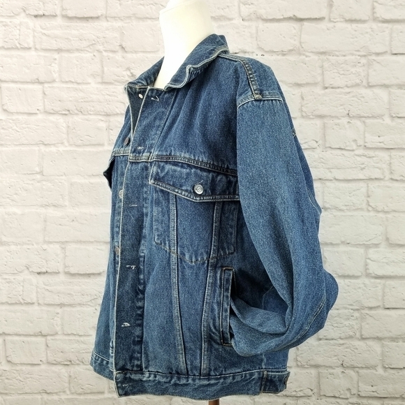 Hard Rock Cafe Denver vintage dark denim classic trucker jacket size S - Picture 3 of 9